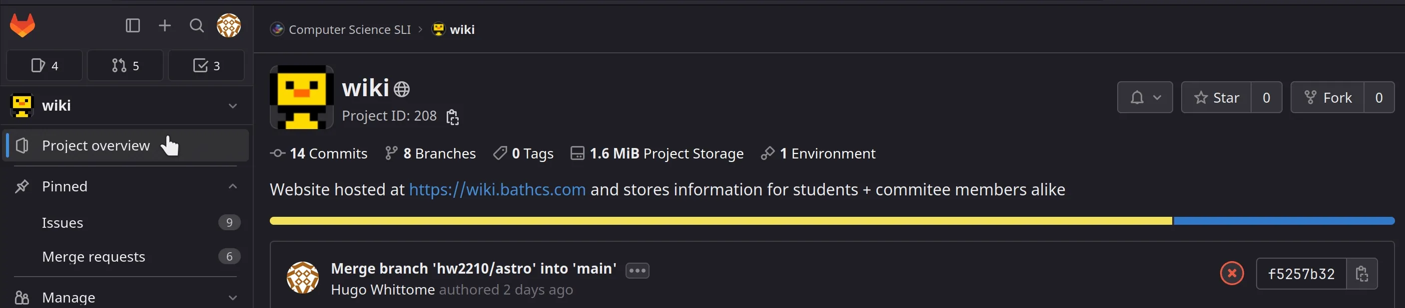 gif showing the steps of going to the issues menu under pinned and clicking
new issue button