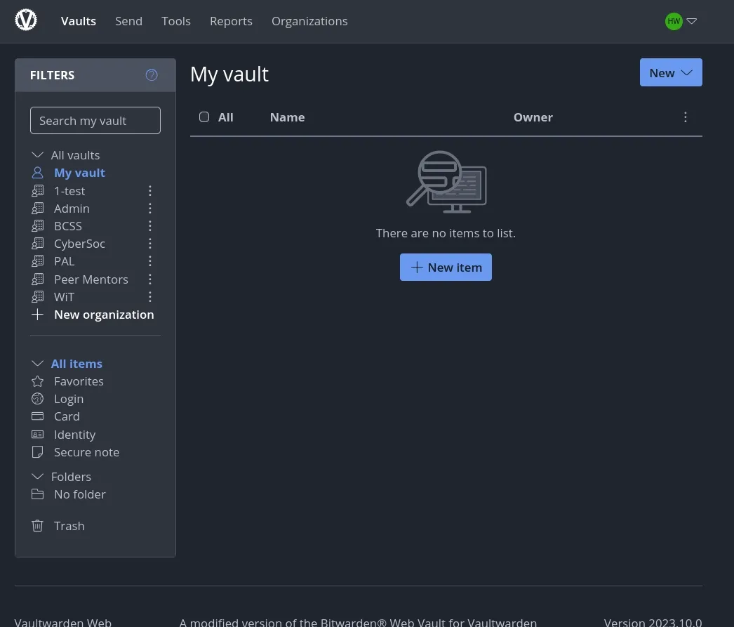 Adding a new user to an organisation, showing how to set the role as well
as what collections they can view